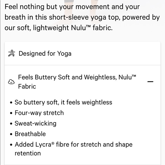 *SOLD* Lululemon nulu Cropped Shirt - Picture 3 of 5